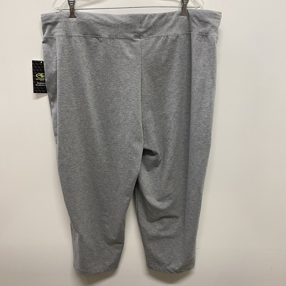 New Athletic Works Gray Cotton Blend Women's Plus XXXL 22 Core Knit Capri NWT - Picture 7 of 7